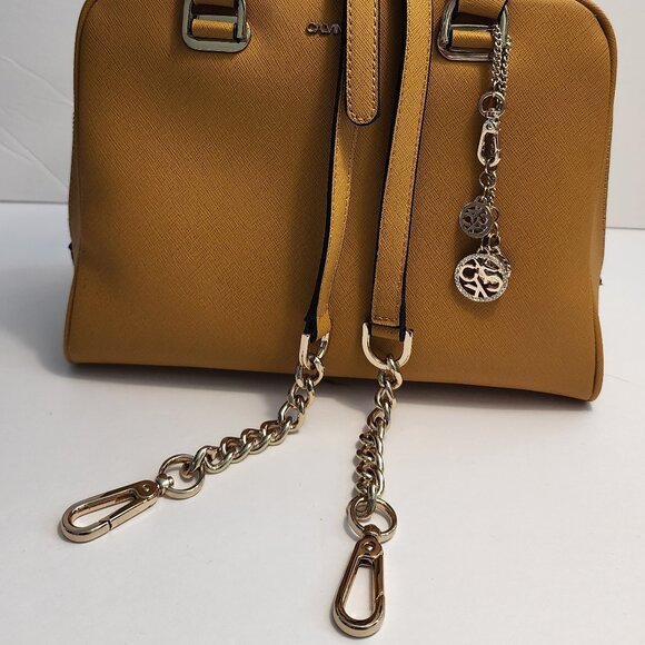 Calvin Klein Mustard Colored Satchel Purse - Picture 5 of 10
